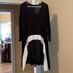 EUC BCBG Maxazria long sleeve high low top